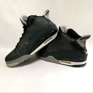 Jordan Dub Zero Black, White and Charcoal Size 13